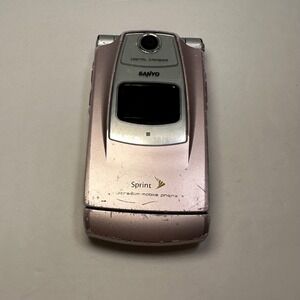 SANYO SCP-2700 Sprint Pink Flip Phone Digital Camera 3G CDMA Vtg Cell Untested